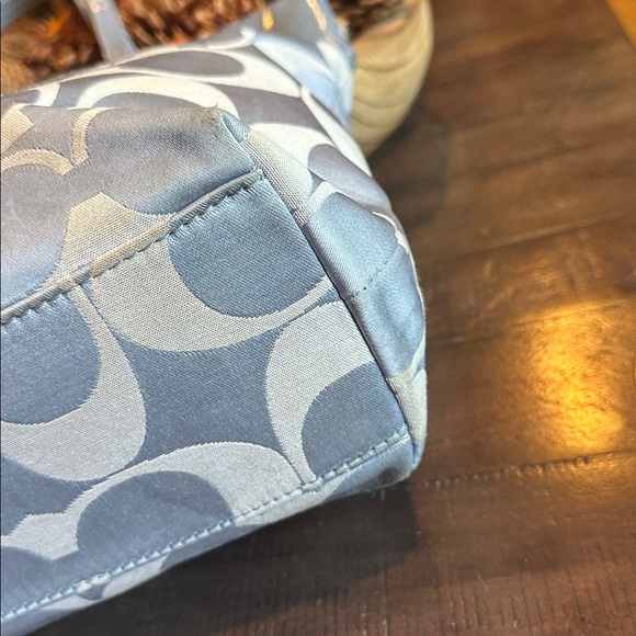 Blue and Gray Coach Laura Signature Tote Bag - Picture 5 of 12